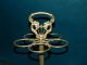 Antique Brass Five Hole Umbrella / Cane Stand With Dragon Heads On Top & 5 Canes 1900-1950 photo 2