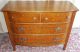 Antique Two Over Two Drawer Oak Dresser,  Ornate Brass Pull Handles C1800s 1800-1899 photo 2