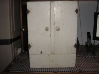 Antique Primitive Farm House Wood Box Kitchen Bathroom Bedroom Cabinet photo