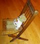 Antique/ Vintage Oak Childs Spindle Back Folding Chair 1900-1950 photo 1