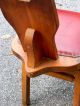Vintage Pair Of Pub / Tavern Pine Wood Chairs Very Unique Design Look Awesome Unknown photo 7