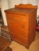 Charming Antique 1930 ' S Oak Four Drawer Dresser Chest 1900-1950 photo 1