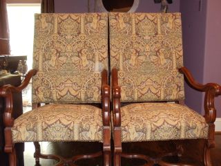 Pair Of Antique Oak Arm Chairs photo