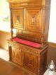 Antique Carved Solid Oak French Renaissance Butler ' S Sideboard Buffet Plate Rack 1800-1899 photo 2