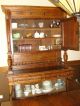 Antique Carved Solid Oak French Renaissance Butler ' S Sideboard Buffet Plate Rack 1800-1899 photo 4