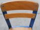 Antique Vintage Elementary School Child Desk Wood Metal Blue Local Pick Up Only Post-1950 photo 3