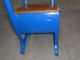 Antique Vintage Elementary School Child Desk Wood Metal Blue Local Pick Up Only Post-1950 photo 5