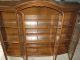 Vtge ' 76 Ethan Allen Classic Manor Console Buffet & China Cabinet Top Wood Glass Post-1950 photo 4