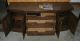 Vtge ' 76 Ethan Allen Classic Manor Console Buffet & China Cabinet Top Wood Glass Post-1950 photo 8