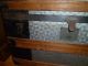 Antique Trunk Rounded Top,  Hidden Storage Inside,  Wood & Tin Outside Unknown photo 5