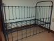 Completely Restored Iron Antique Baby Crib With Detail And Moveable Sides. 1900-1950 photo 3