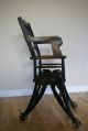 Antique Edwardian Convertible Child ' S High Chair/rocker 1900-1950 photo 1