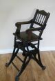 Antique Edwardian Convertible Child ' S High Chair/rocker 1900-1950 photo 3