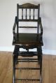 Antique Edwardian Convertible Child ' S High Chair/rocker 1900-1950 photo 4