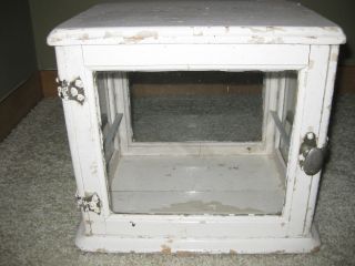 Antique Shabby Medical Sterilizer Barber Painted Display Cabinet photo