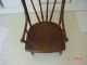 Antique Oak Spindled Back Mission Arts Craft Child Child ' S Doll House Chair 1900-1950 photo 1