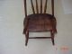 Antique Oak Spindled Back Mission Arts Craft Child Child ' S Doll House Chair 1900-1950 photo 4