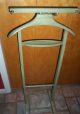 Vintage Wood Standing Valet Butler,  Antiqued Green,  Clothing Wardrobe On Wheels Other photo 1