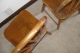 Antique Pair - - Set Of 2 Wood Children ' S Curved Back Chairs 1900-1950 photo 3