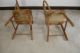 Antique Pair - - Set Of 2 Wood Children ' S Curved Back Chairs 1900-1950 photo 4