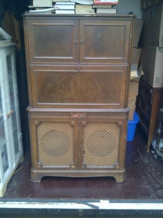 Antique Radio Cabinet photo