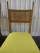 Four Mid Century Modern Wood & Cane Dining Chairs W/ New Deadstock Fabric Danish Post-1950 photo 8