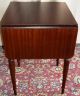 Antique Mahogany Drop Leaf End/ Side Table With 2 Drawers 1900-1950 photo 4