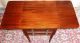 Antique Mahogany Drop Leaf End/ Side Table With 2 Drawers 1900-1950 photo 5