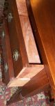 Antique Mahogany Drop Leaf End/ Side Table With 2 Drawers 1900-1950 photo 6