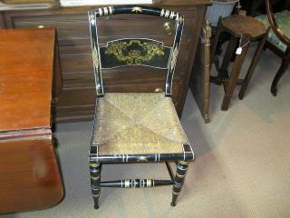 Black Painted Ladder Back Chair photo