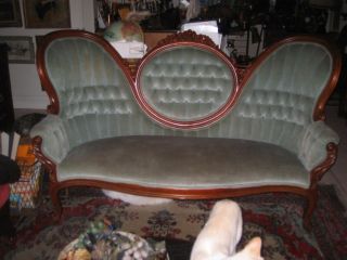 Antique Victorian - Style Livingroom Suite,  Inc.  Loveseat And Two Chairs photo