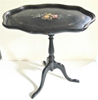 Hand Painted Table With Tilt Down Top.  C.  1930 photo