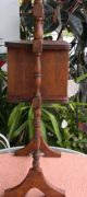 Antique Carved Mahogany Humidor Smoking Stand 1800-1899 photo 4