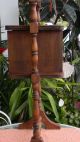 Antique Carved Mahogany Humidor Smoking Stand 1800-1899 photo 6
