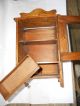Antique Salesman Sample Miniature Wood Cupboard / Cabinet W Glass Front 1900-1950 photo 1