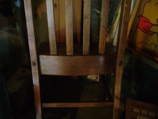Vintage Antique Wooden Desk Chair Oak Wood Office School photo