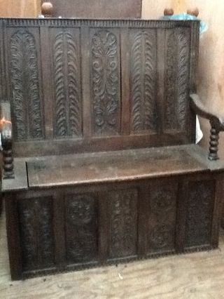 Antique Bench Dated 1758 photo