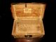 C1840 Hide Covered Trunk Boston Shelton Cheever Lock Chest Box Leather 1800-1899 photo 9