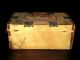 C1840 Hide Covered Trunk Boston Shelton Cheever Lock Chest Box Leather 1800-1899 photo 4