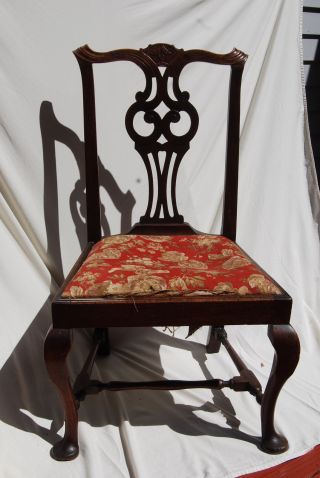Chipendale Style Side Chair - - Loyalist - 1750 - 1780 Vintage photo