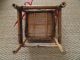 Child ' S Antique Curved Ladder Back Bamboo Chair: Removable Damask Box Cushion Post-1950 photo 7