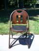 Vtg Set Of 4 Wood Folding Chairs Art Deco Scottish Rite Masonic Freemasonry 1900-1950 photo 1