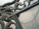 Antique Wrought Iron Table Ornate Scroll Plant Stand Leaded Glass Inset Unknown photo 5