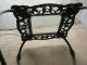 Antique Wrought Iron Table Ornate Scroll Plant Stand Leaded Glass Inset Unknown photo 7