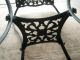 Antique Wrought Iron Table Ornate Scroll Plant Stand Leaded Glass Inset Unknown photo 8
