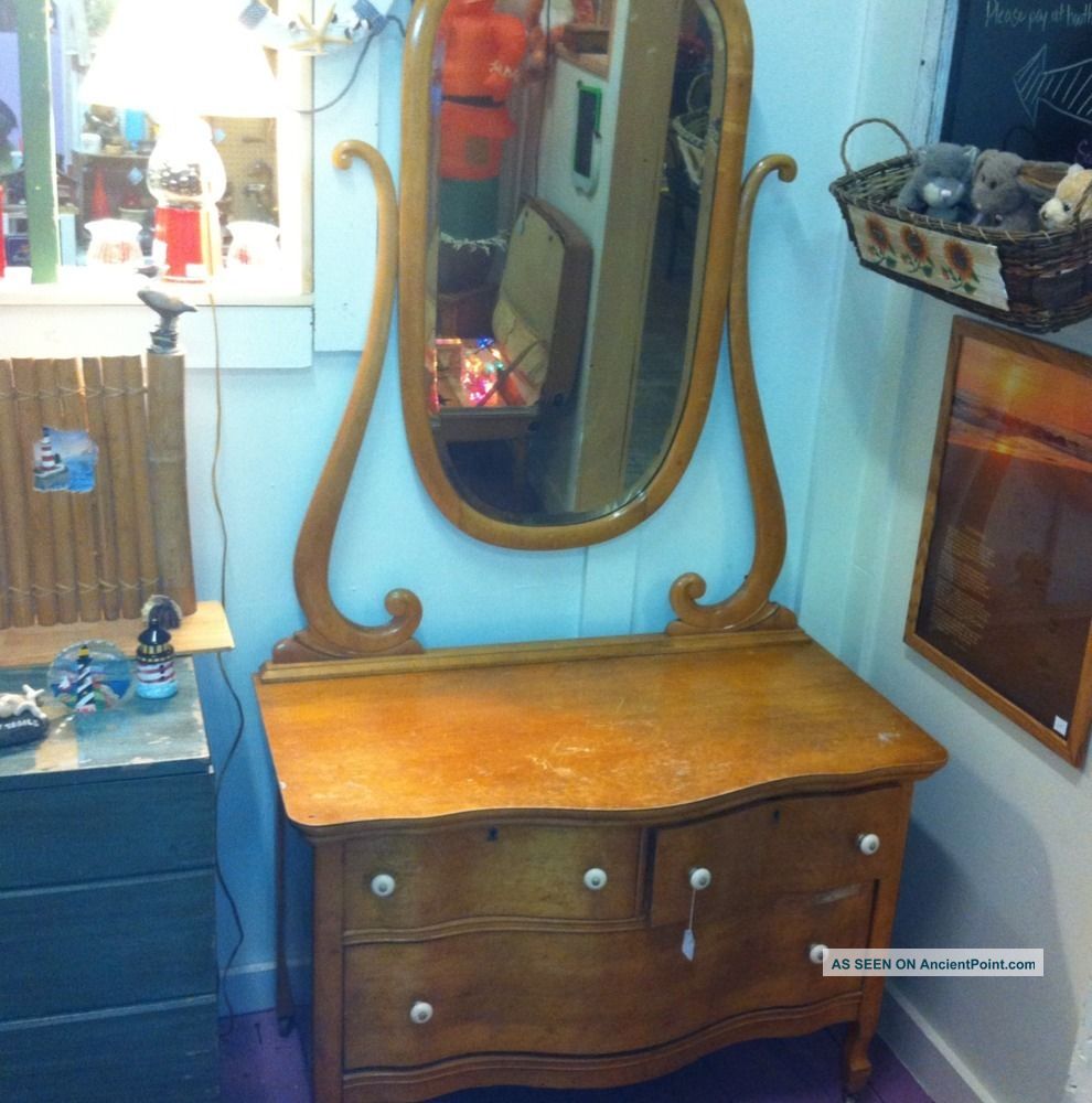 Antique Dresser With Mirror Unknown photo