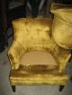 Vintage Mid Century Hollwood Regency Yellow Gold Velvet Arm Chair Art Deco - Nr Post-1950 photo 4