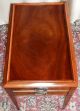 Vintage Flame Mahogany Recessed Top Tables With Drawer Pair Post-1950 photo 3