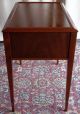 Vintage Flame Mahogany Recessed Top Tables With Drawer Pair Post-1950 photo 6