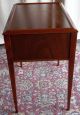 Vintage Flame Mahogany Recessed Top Tables With Drawer Pair Post-1950 photo 7
